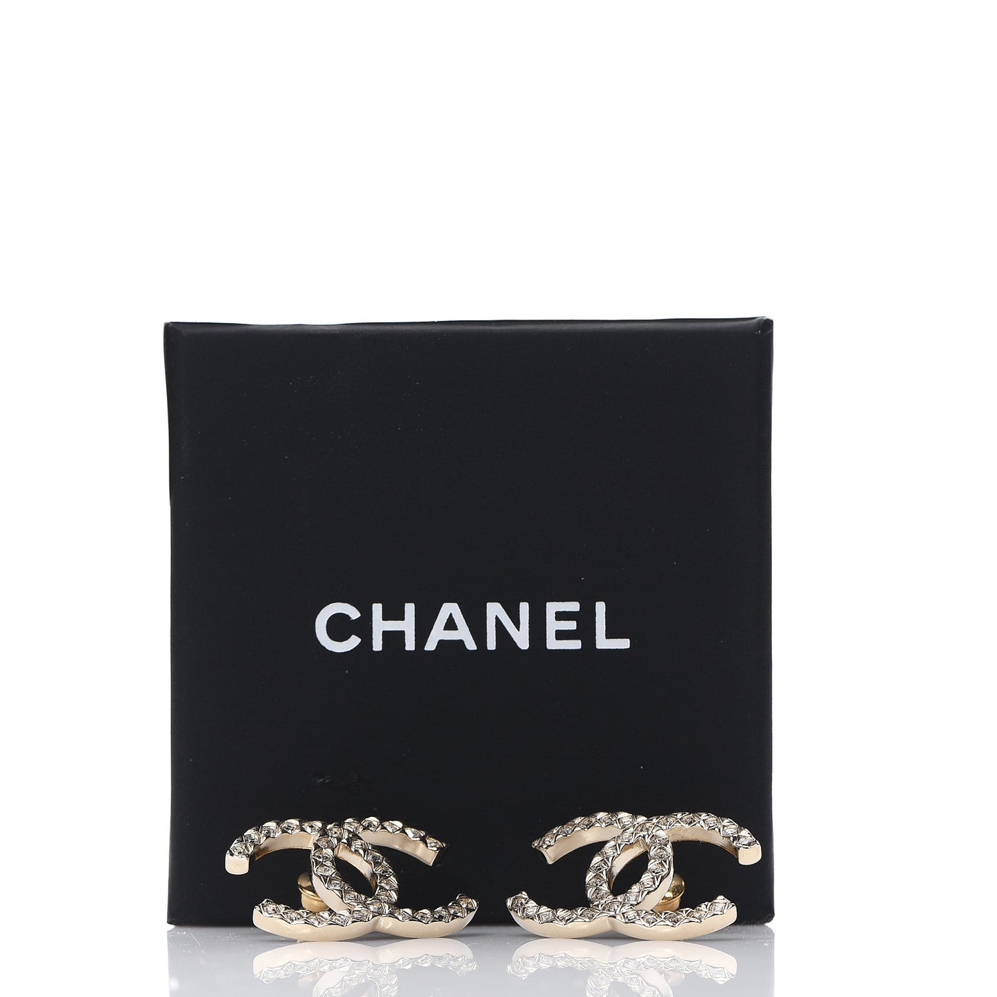 Baguette Crystal High Society CC Earrings Gold
