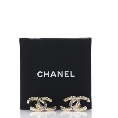 Chanel Baguette Crystal High Society CC Earrings Gold 5 of 5