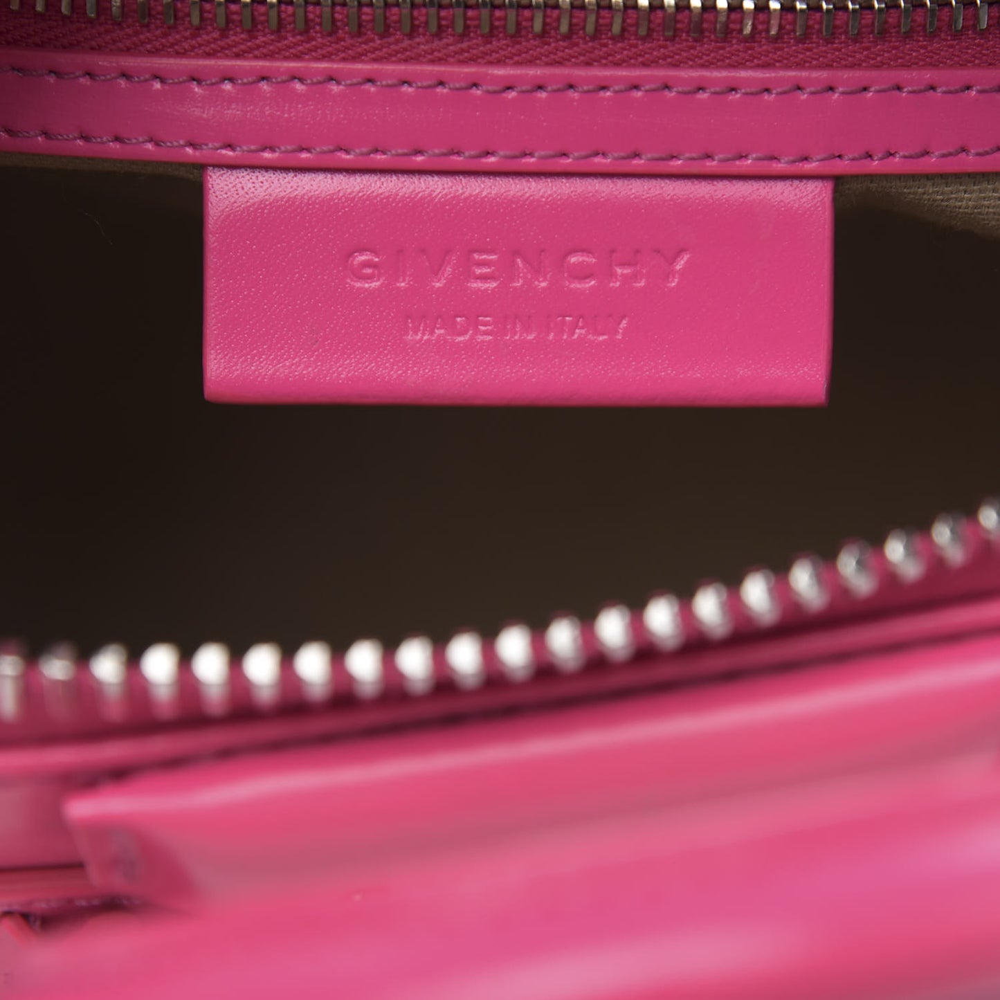 Shiny Lord Calfskin Mini Antigona Shocking Pink