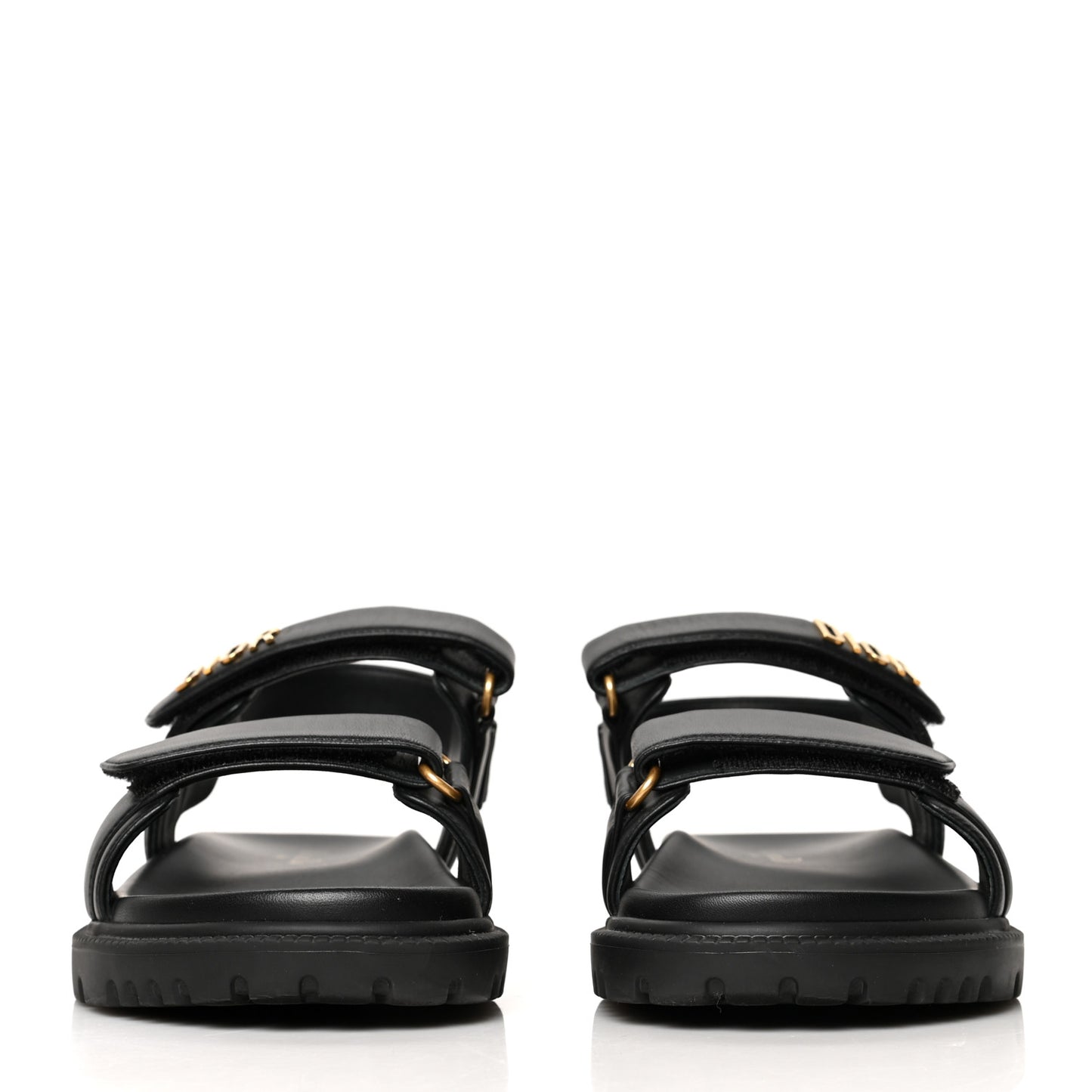Lambskin Dioract 10mm Sandals 39.5 Black