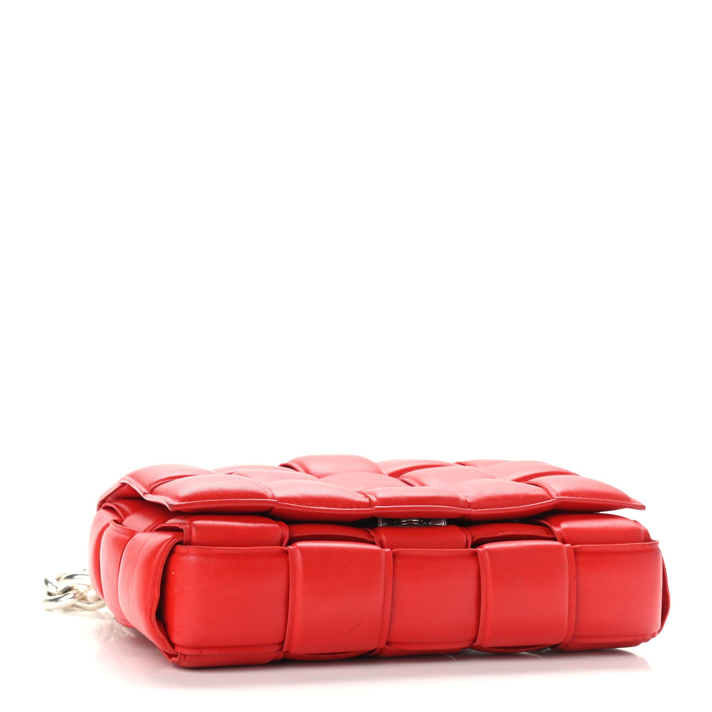 Lambskin Maxi Intreccio Padded Chain Cassette Crossbody Bag Nail Polish