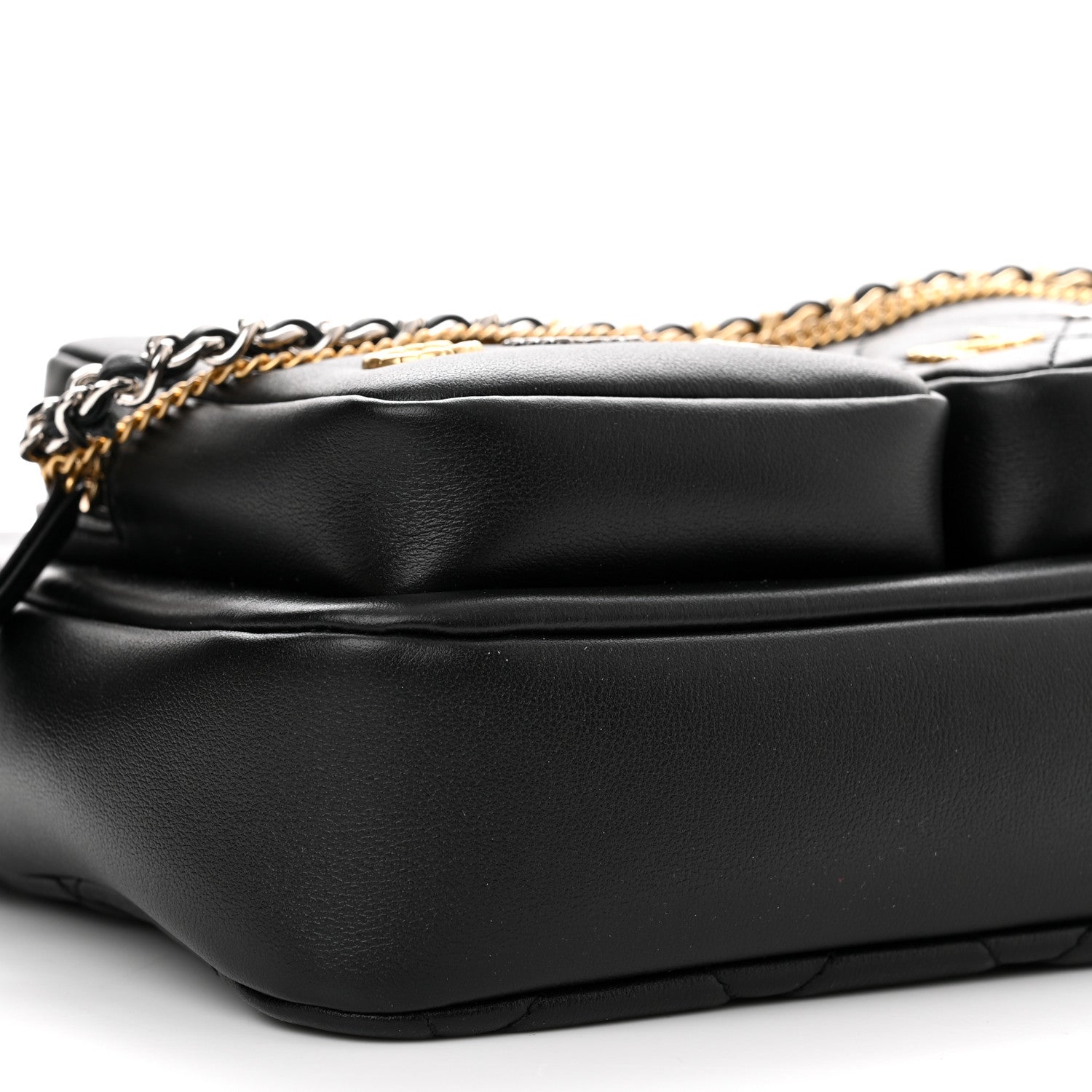 Chanel Calfskin Quilted Small Camera Case Black 8 of 9