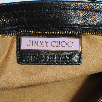 Jimmy Choo Leather Suede Fringe Tita Convertible Clutch Black 8 of 9