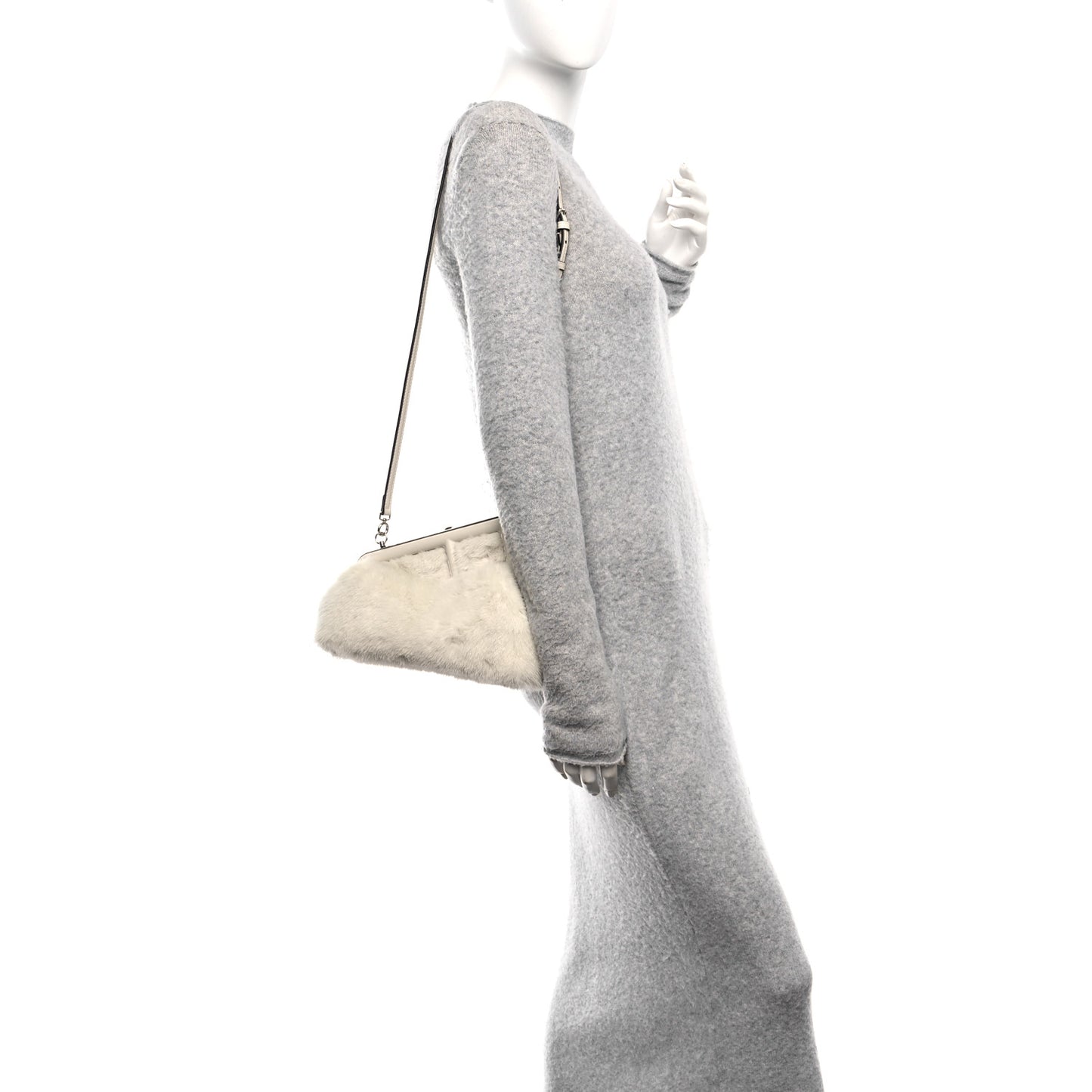 Mink Shiny Nappa Small Fendi First Latte Palladio