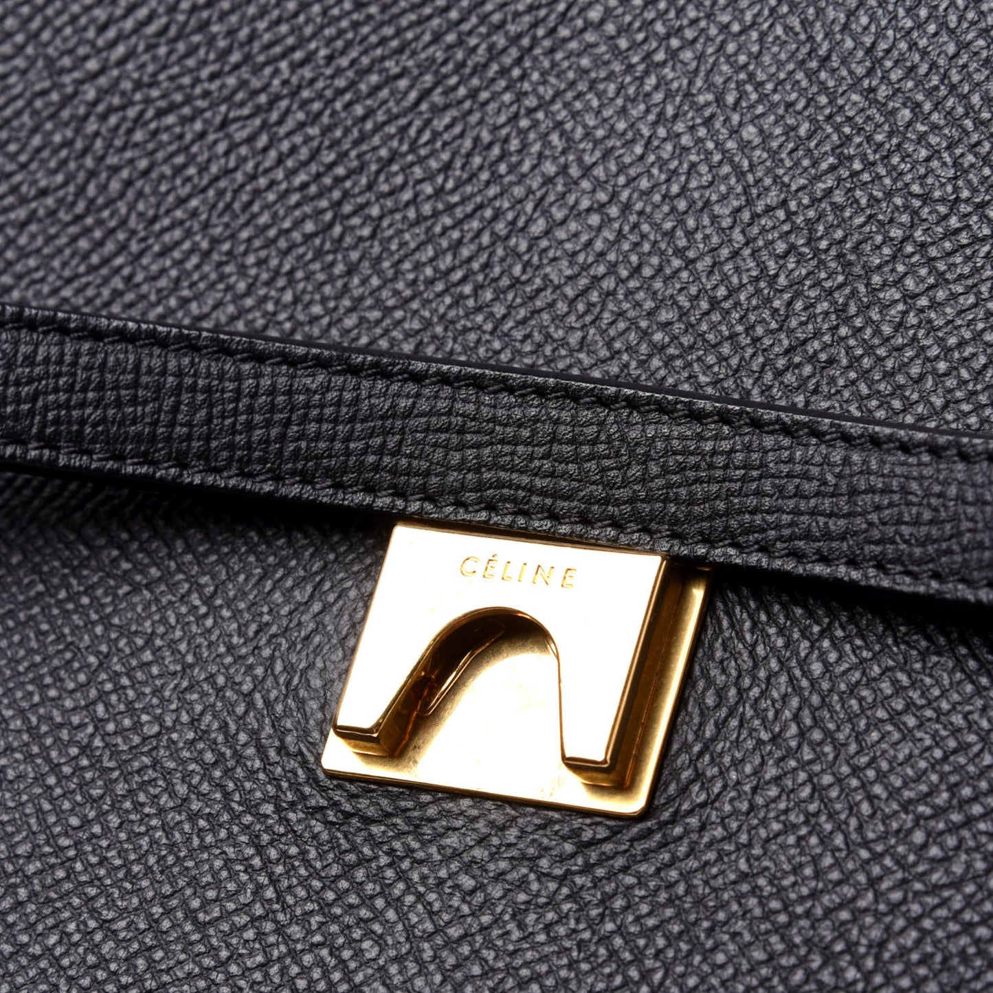 Grained Calfskin Mini Belt Bag Black