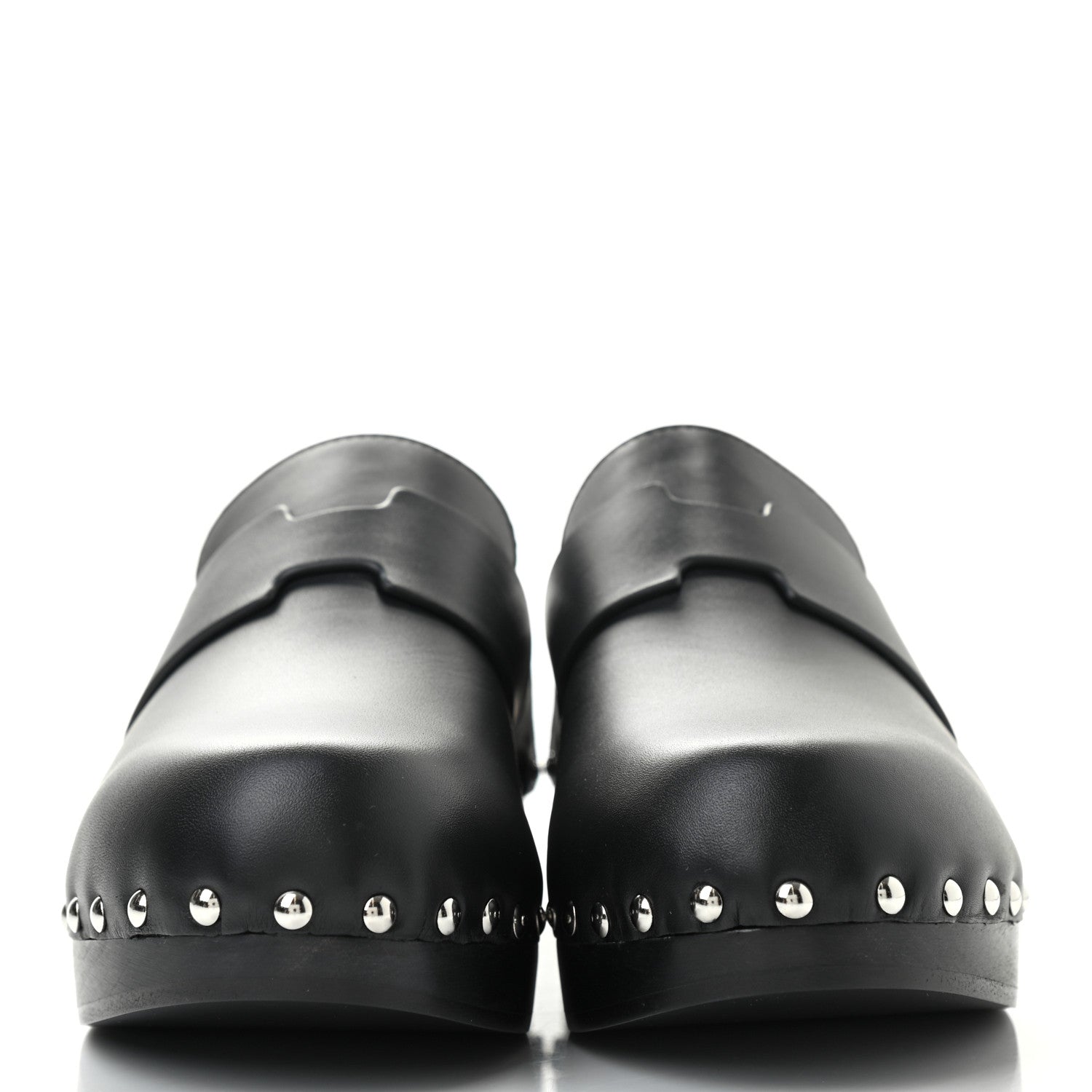 Hermes Calfskin Calya Mules 37 Black 2 of 8