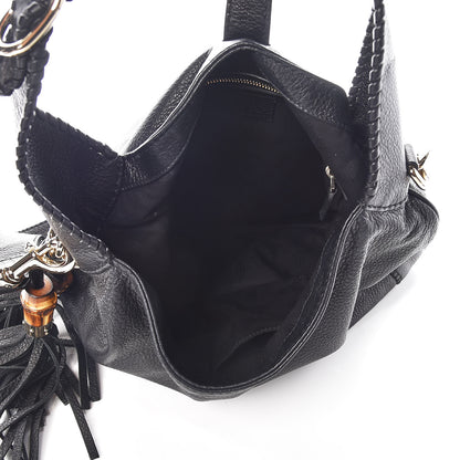 Gucci Pebbled Calfskin Medium New Jackie Shoulder Bag Black 8 of 10