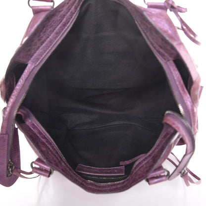 Balenciaga Agneau Classic Hardware City Metallic Purple 6 of 13