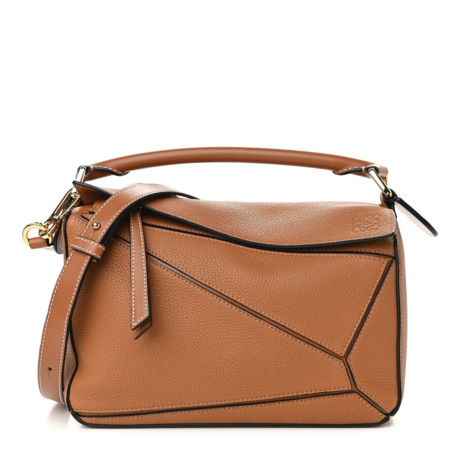 Calfskin Small Puzzle Bag Light Caramel