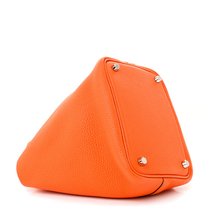 Hermes Taurillon Clemence Picotin Lock 18 PM Orange 4 of 11