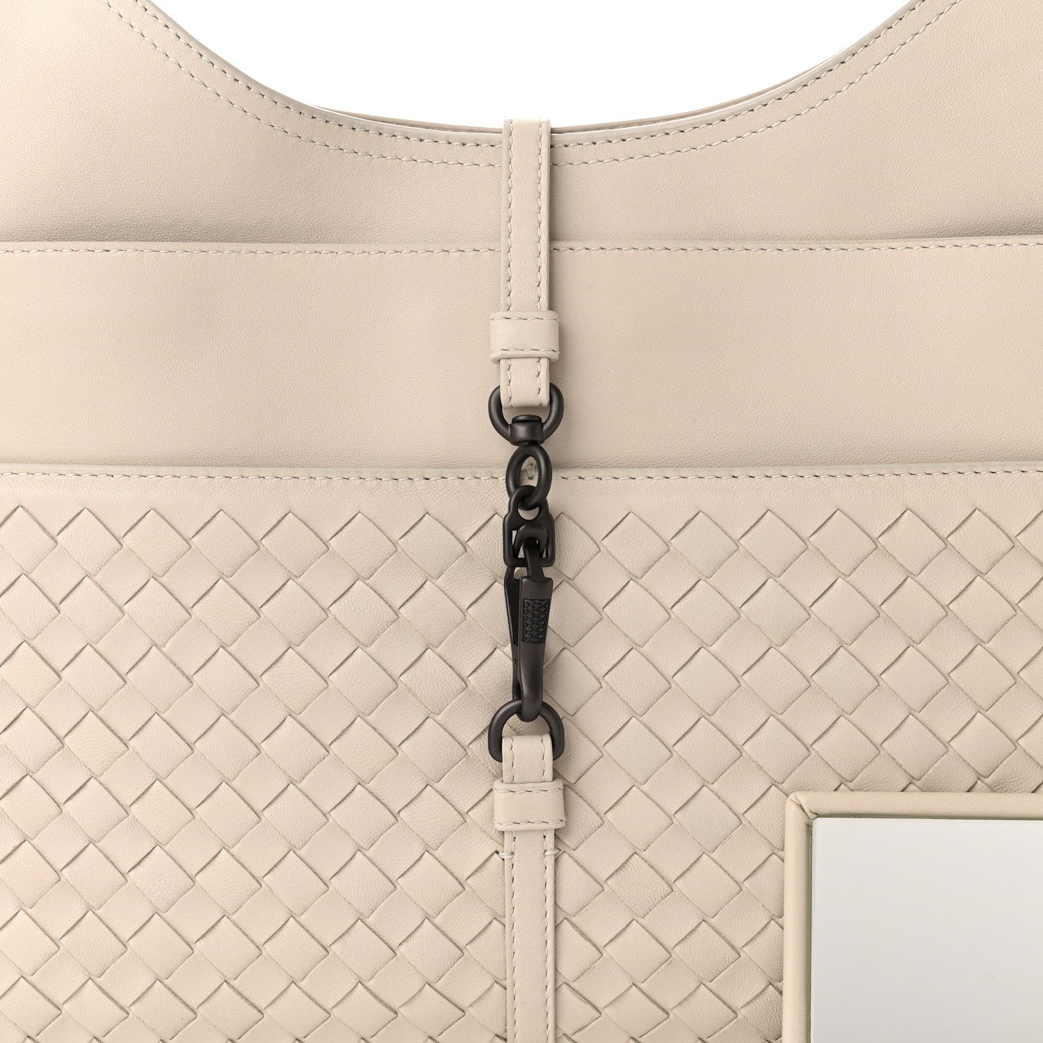 Bottega Veneta Nappa Intrecciato Shoulder Bag White 7 of 9