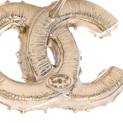 Chanel Pearl CC Camellia Express Stud Earrings Gold 4 of 5