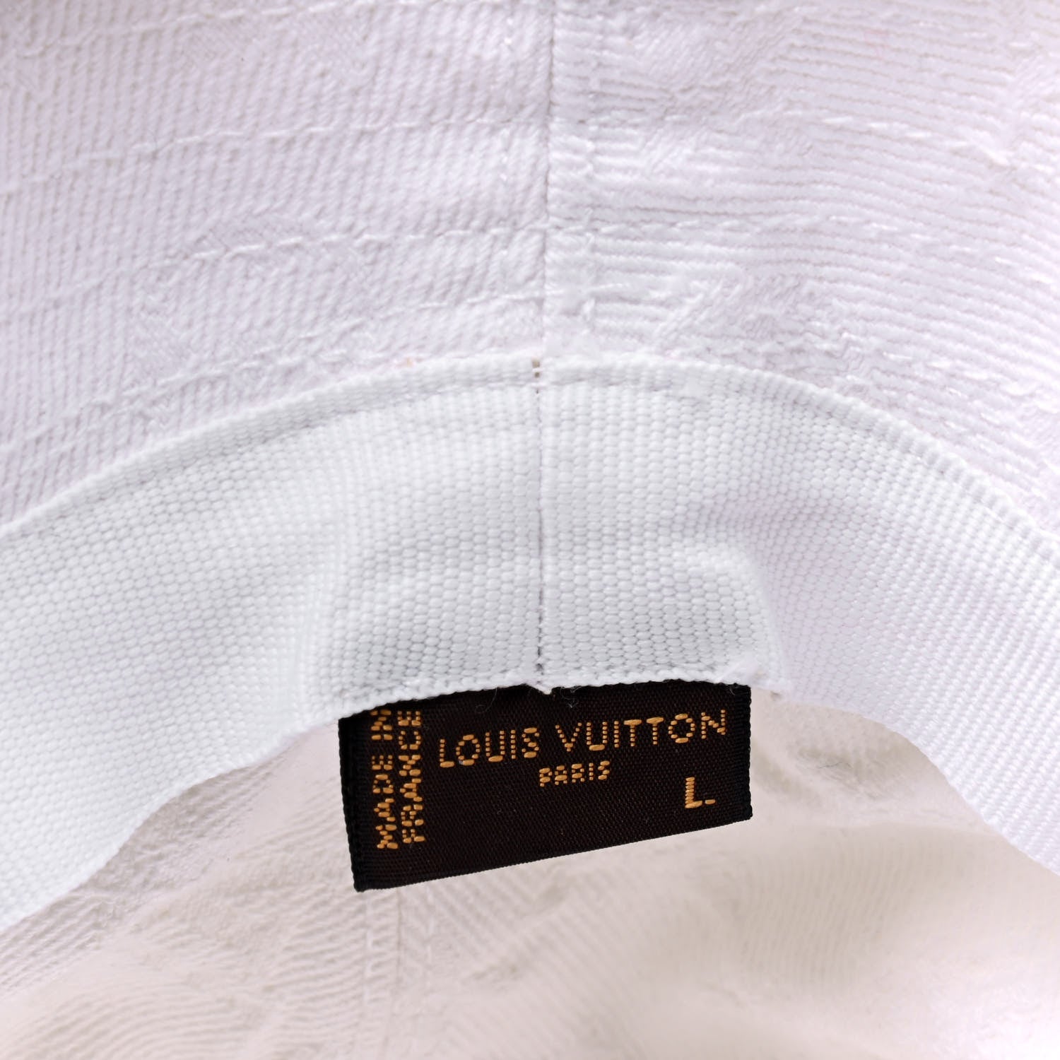 Louis Vuitton Monogram Denim Fringe Bucket Hat L White 4 of 4