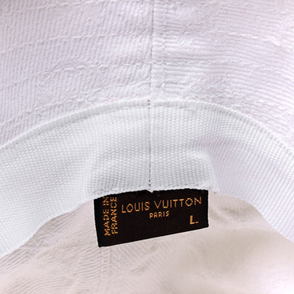 Louis Vuitton Monogram Denim Fringe Bucket Hat L White 4 of 4