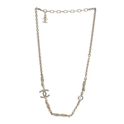 Chanel Crystal CC Twist Short Necklace Gold 2 of 5