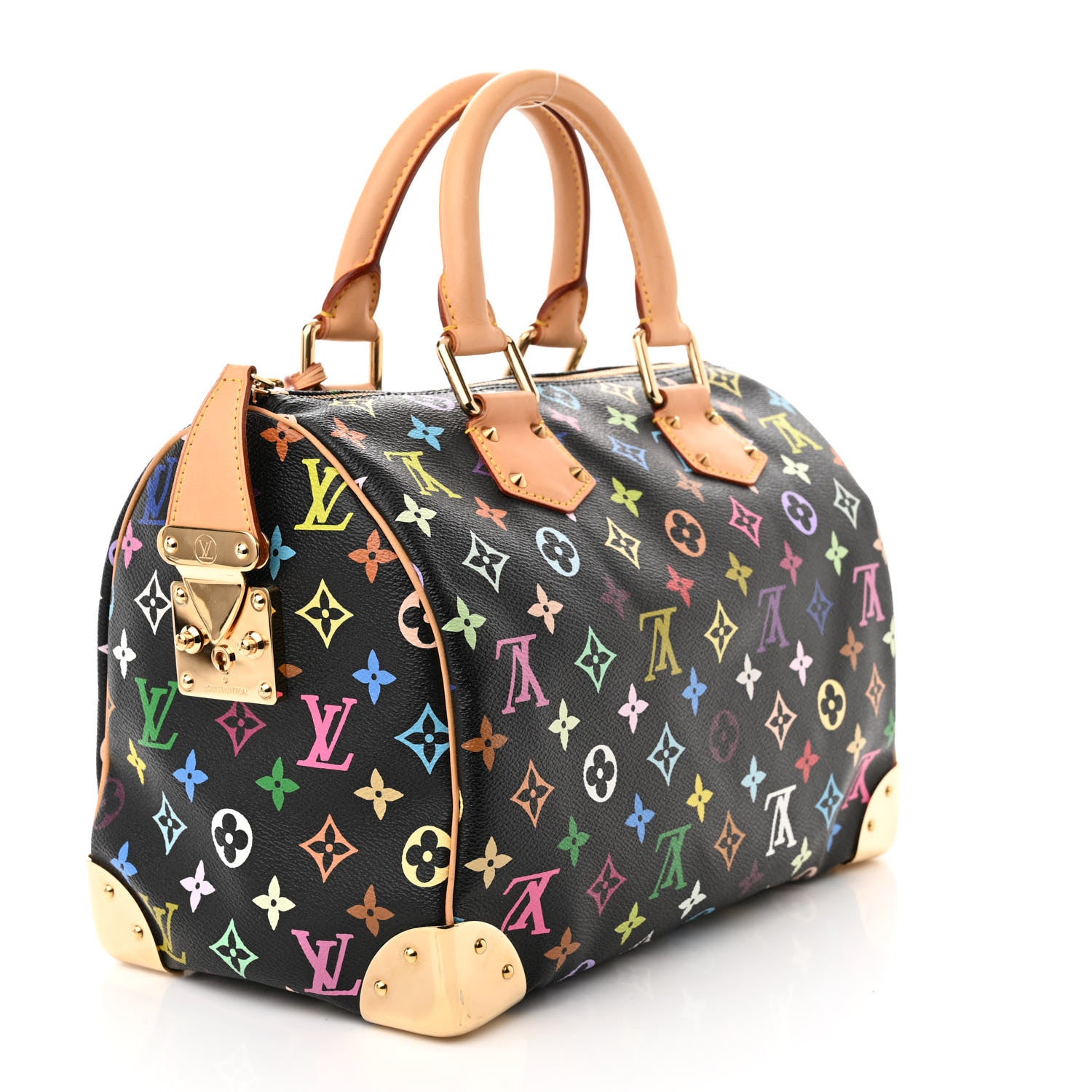 Louis Vuitton Monogram Multicolor Speedy 30 Black 3 of 9
