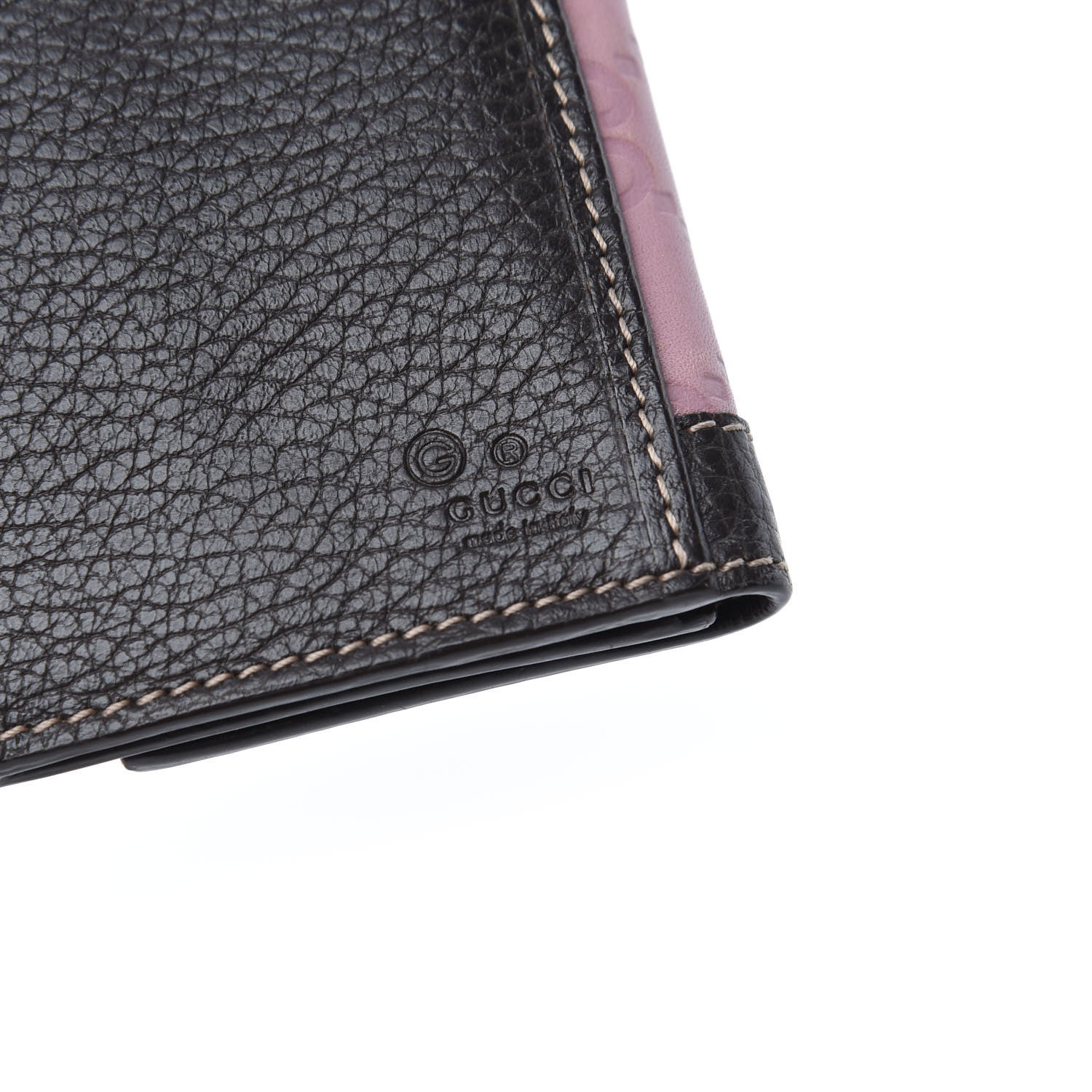 Gucci Guccissima Continental Charmy Wallet Pink Brown 6 of 6