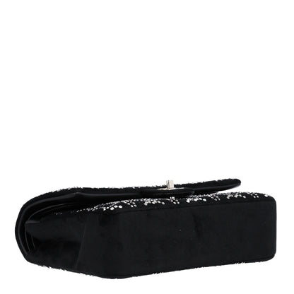 Chanel Velvet Crystal Medium Double Flap Black 4 of 11