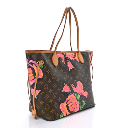Louis Vuitton Monogram Roses Neverfull MM 3 of 10