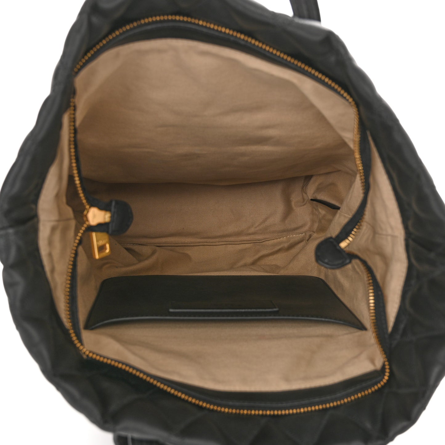 Rubberized Canvas Quilted Duo Backpack Black