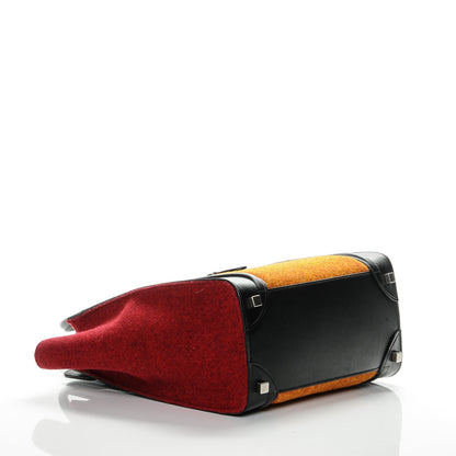 Celine Felt Smooth Calfskin Micro Tri-Color Luggage Orange 4 of 7