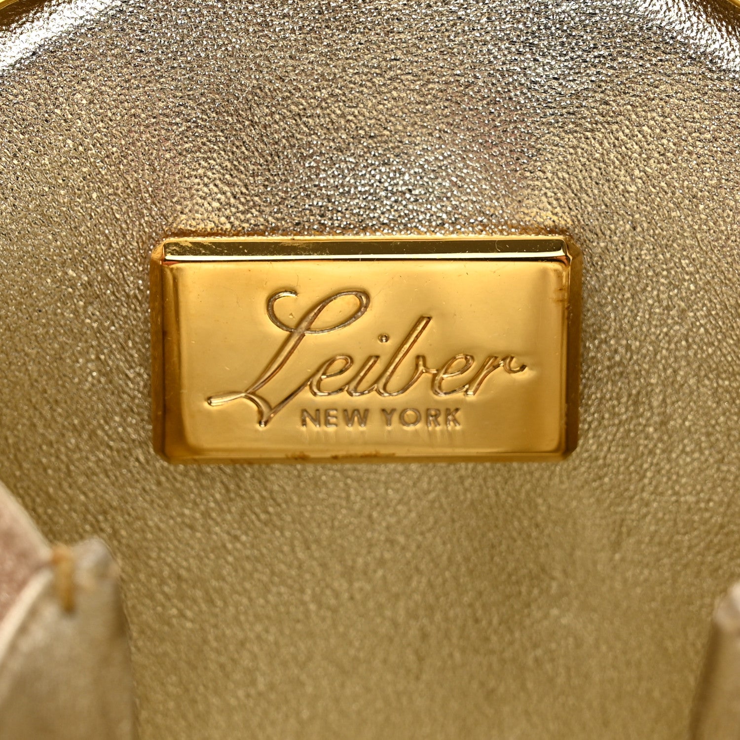 Judith Leiber Swarovski Crystal Chatelaine Minaudiere Clutch Silver Gold 7 of 12