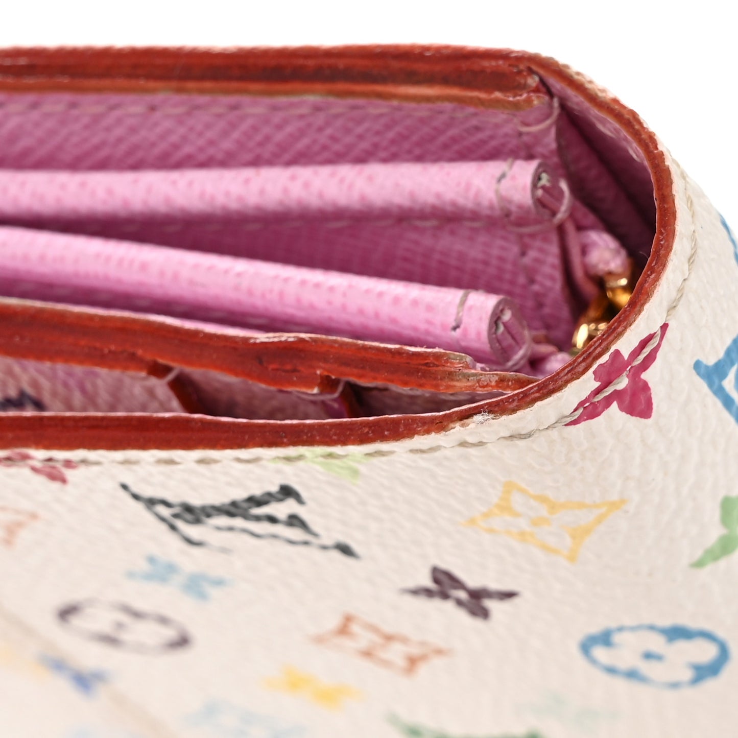 Monogram Multicolor Sarah Wallet White Litchi