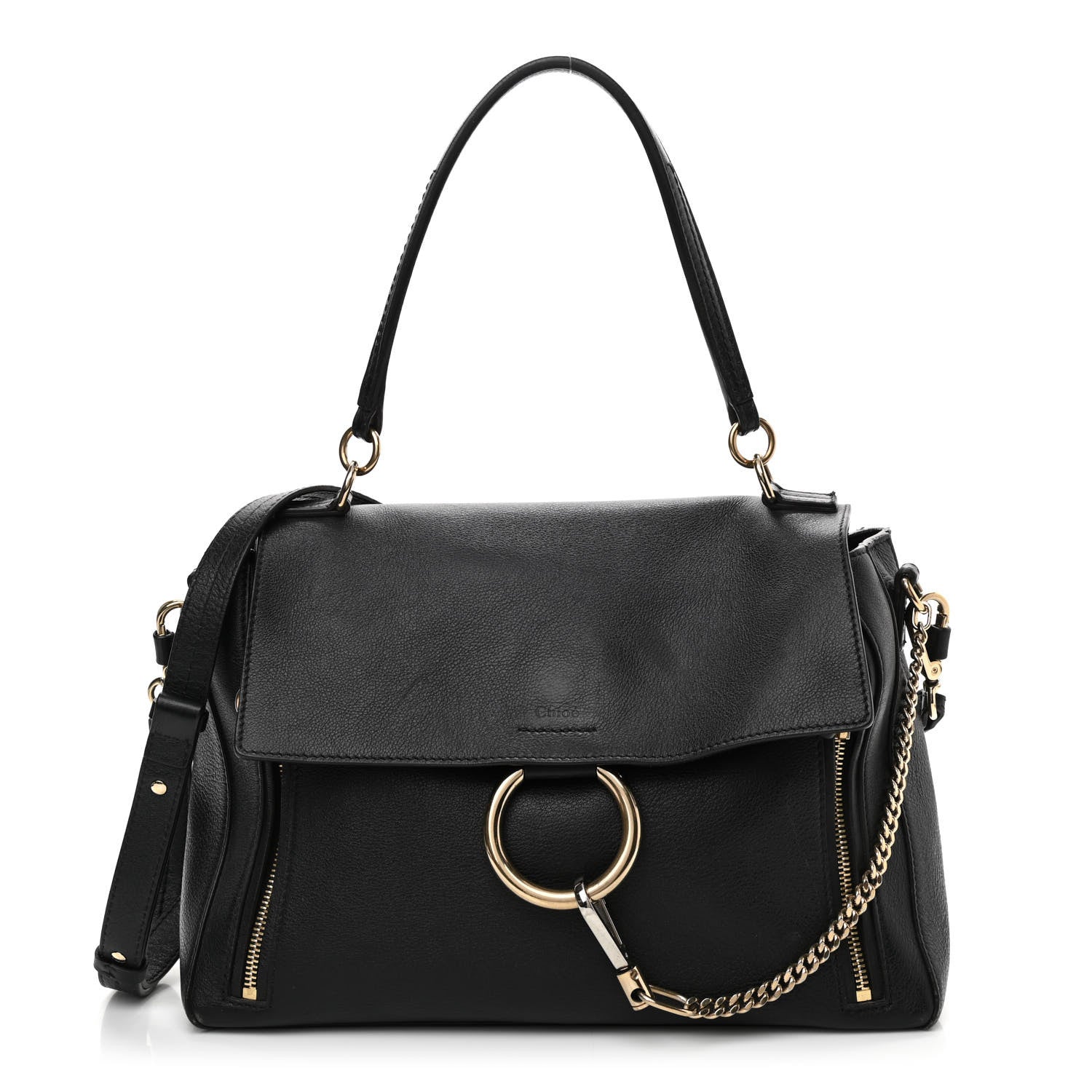 Chloe Calfskin Medium Faye Day Shoulder Bag Black 1 of 11