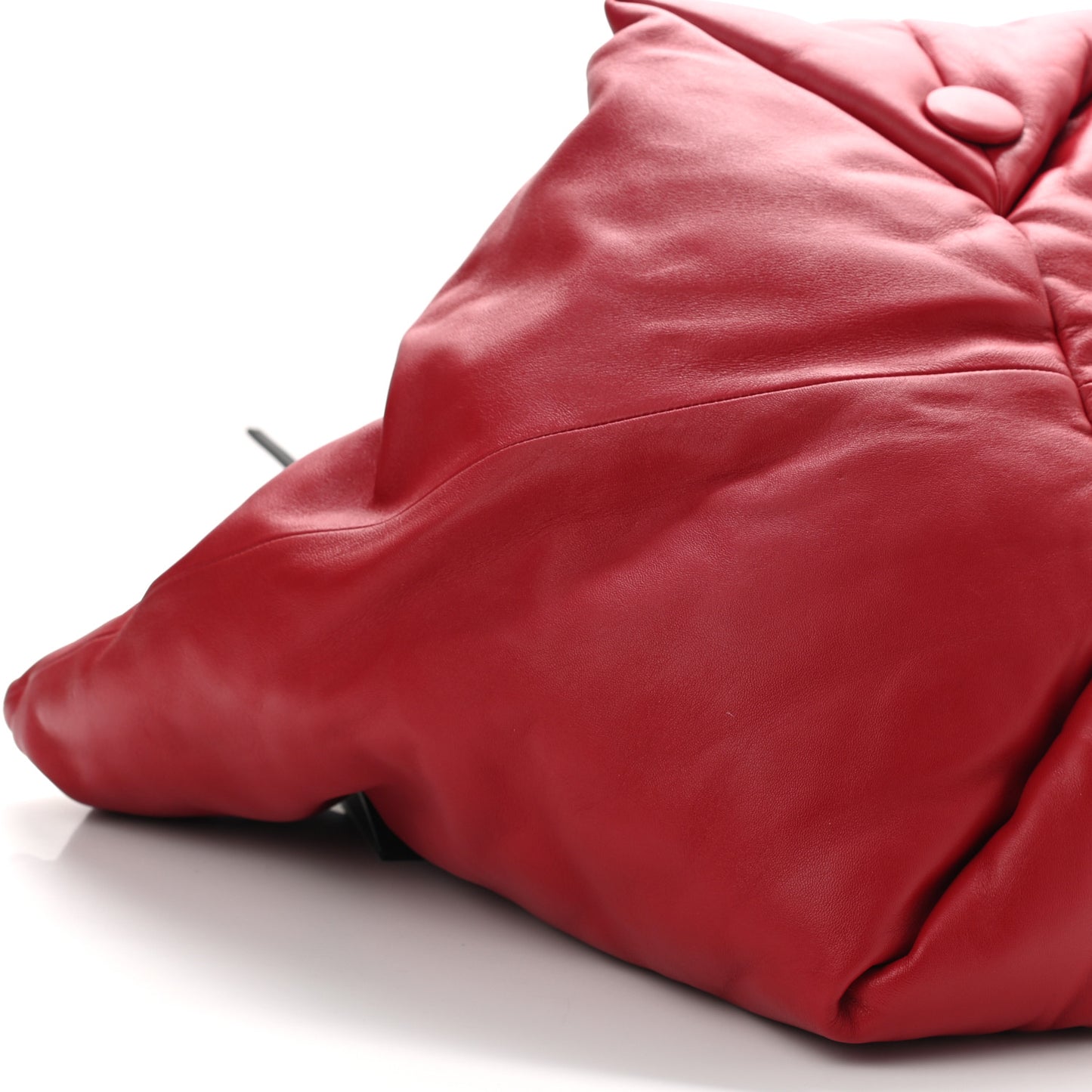 Lambskin Large Puffy Tobo Tote Red