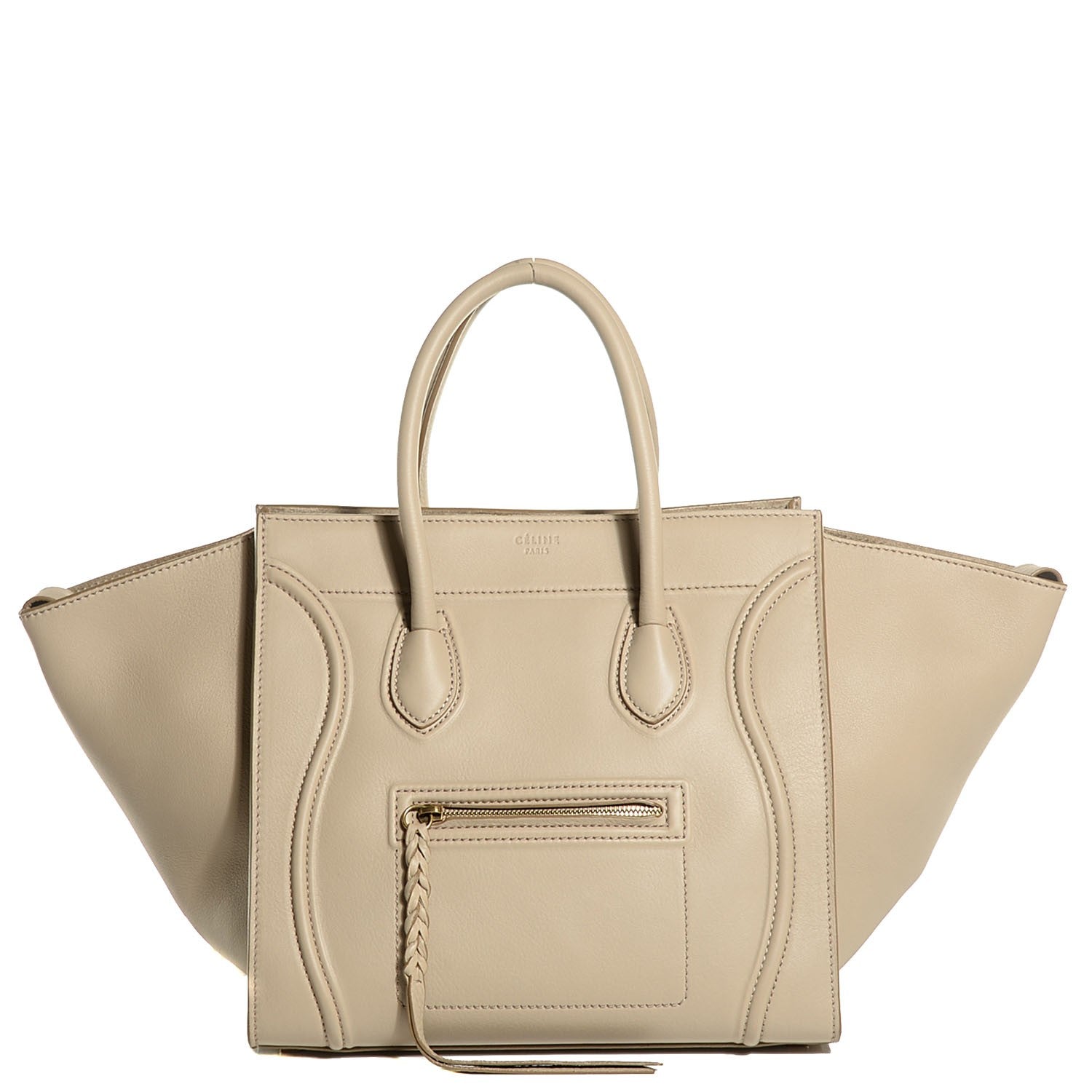 Celine Supple Calfskin Medium Phantom Luggage Beige 1 of 9