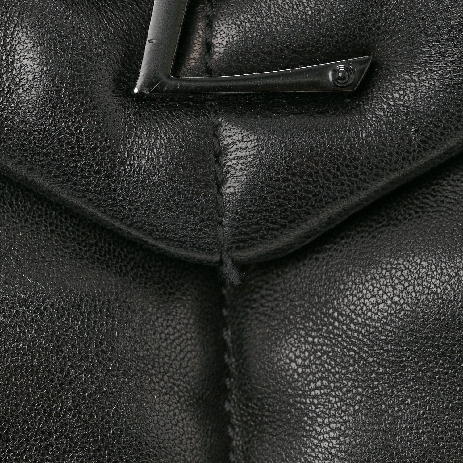 Saint Laurent Lambskin Quilted Monogram Monochrome Medium Loulou Puffer Chain Satchel Black 12 of 12