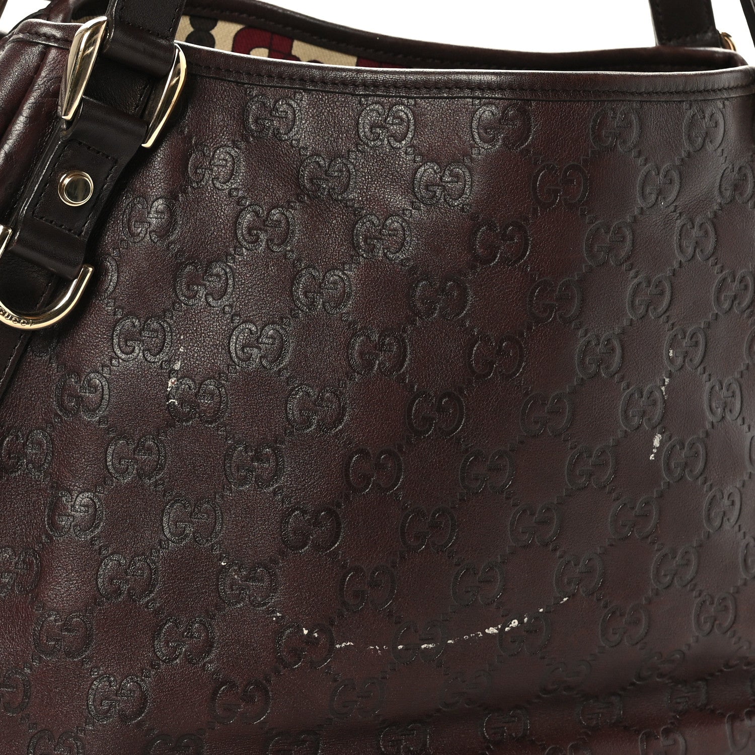 Gucci Guccissima Medium Abbey Shoulder Bag Chocolate 10 of 12