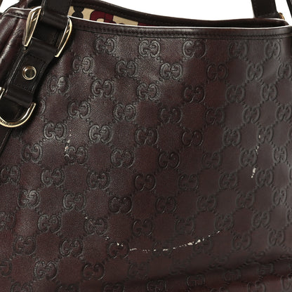 Gucci Guccissima Medium Abbey Shoulder Bag Chocolate 10 of 12