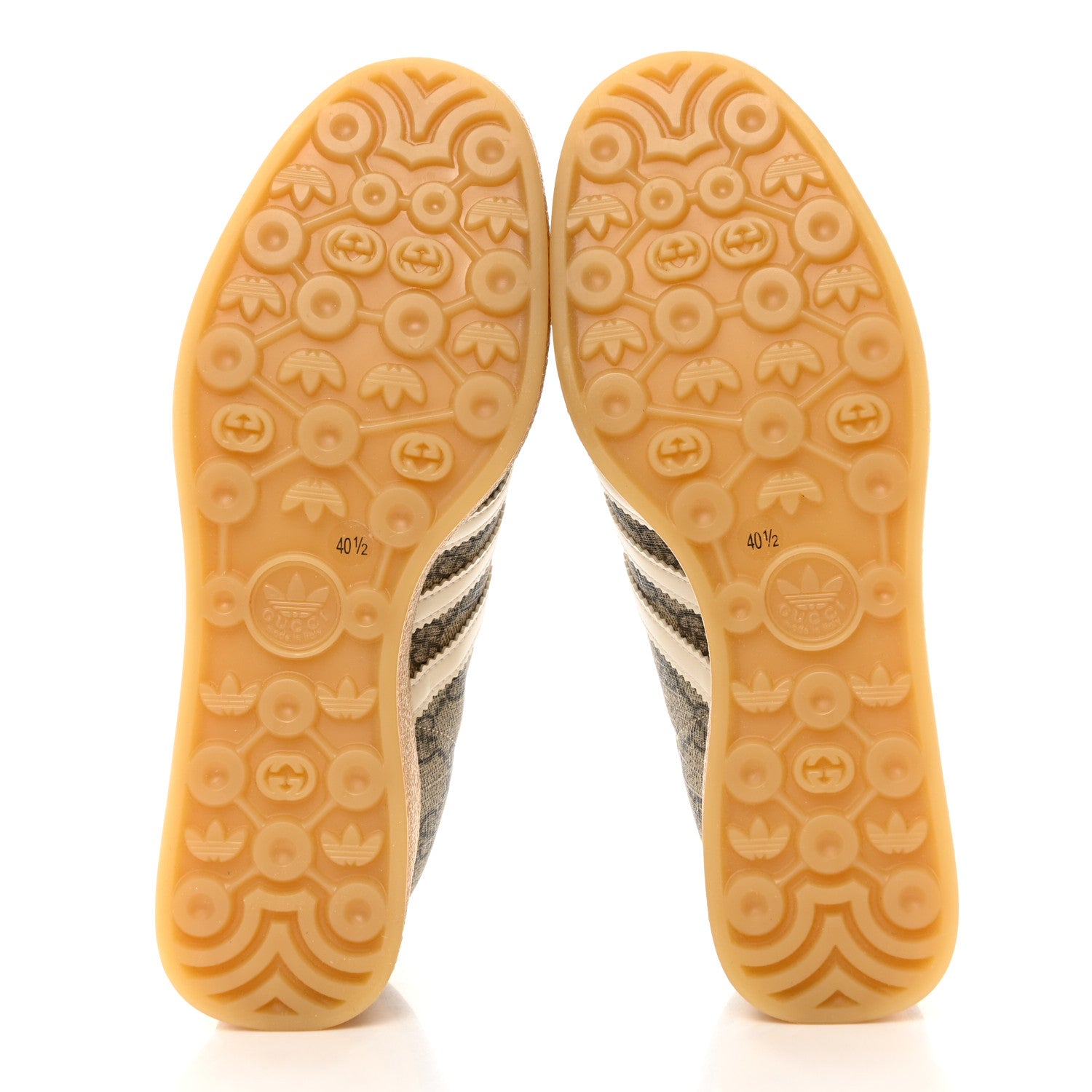 Gucci X ADIDAS GG Supreme Monogram Gazelle Wedge Sneakers 40.5 Beige Ebony Off White New Shamarock 5 of 8