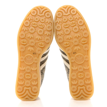 Gucci X ADIDAS GG Supreme Monogram Gazelle Wedge Sneakers 40.5 Beige Ebony Off White New Shamarock 5 of 8