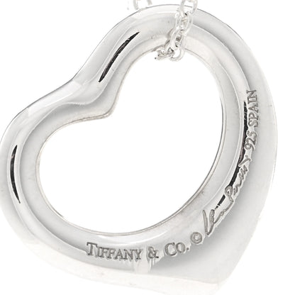 Tiffany Sterling Silver 16mm Elsa Peretti Open Heart Pendant Necklace 4 of 4