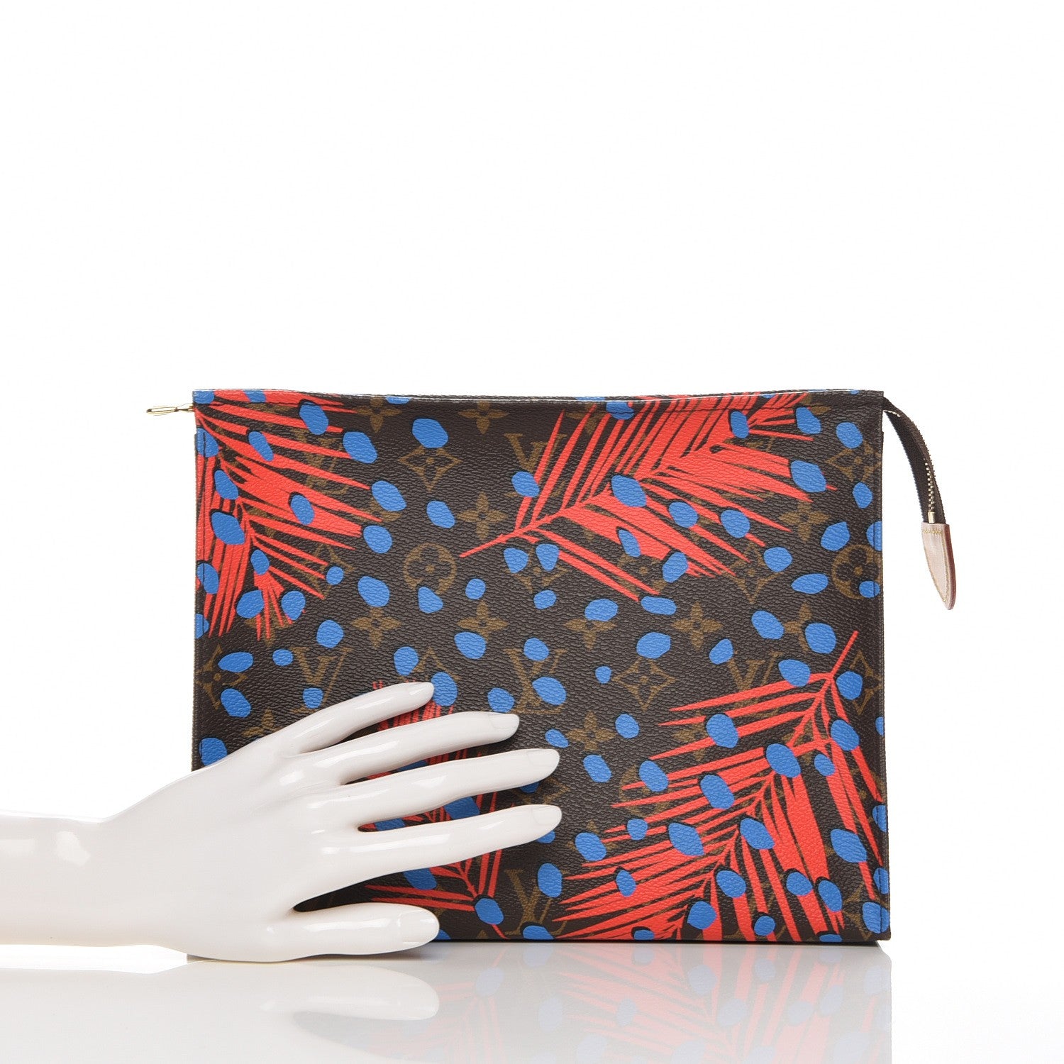 Louis Vuitton Monogram Jungle Dots Toiletry Pouch 26 Coquelicot Denim 2 of 7