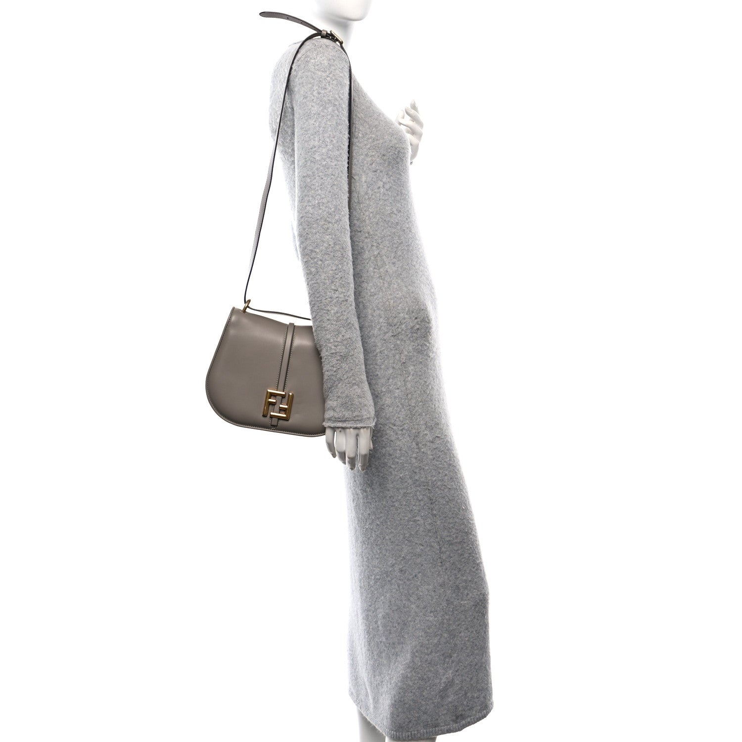 Fendi Vitello Brenta Cher Medium Fendi C'Mon Tortora 2 of 10