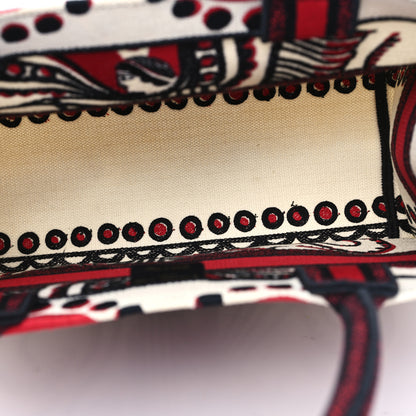 Christian Dior Canvas Embroidered Medium Cupidon Book Tote Latte Multicolor 5 of 14