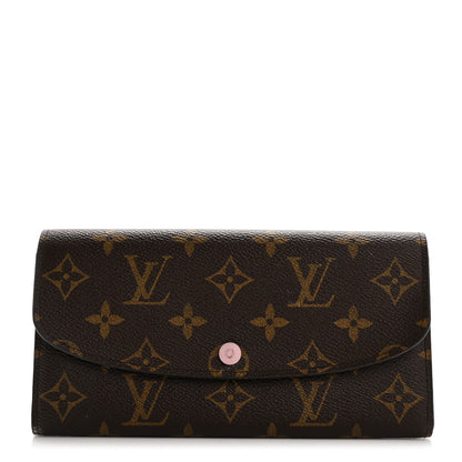Louis Vuitton Monogram Emilie Wallet Rose Ballerine 1 of 10