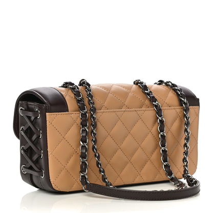 Chanel Calfskin Quilted Small Coco Corset Flap Brown Beige 2 of 12