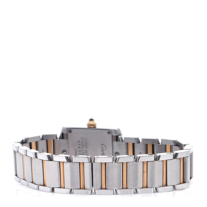 Cartier Stainless Steel 18K Pink Gold Mother of Pearl 20mm Tank Francaise Quartz Watch 3 of 4