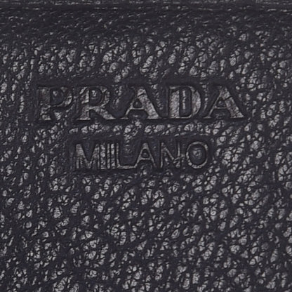 Prada Vitello Phenix Continental Flap Wallet Black 6 of 7