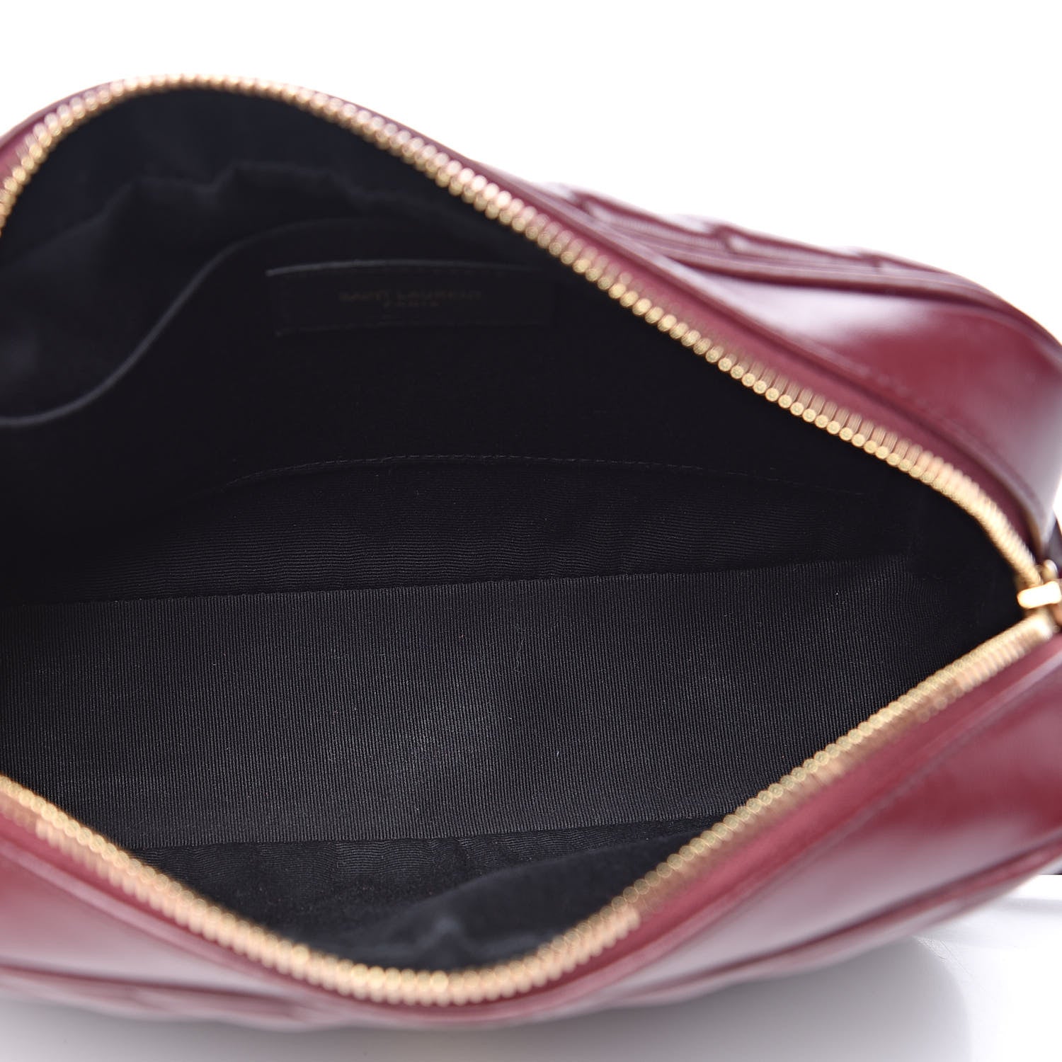 Saint Laurent Calfskin Matelasse Monogram Lou Camera Bag Dark Legion Red 5 of 12