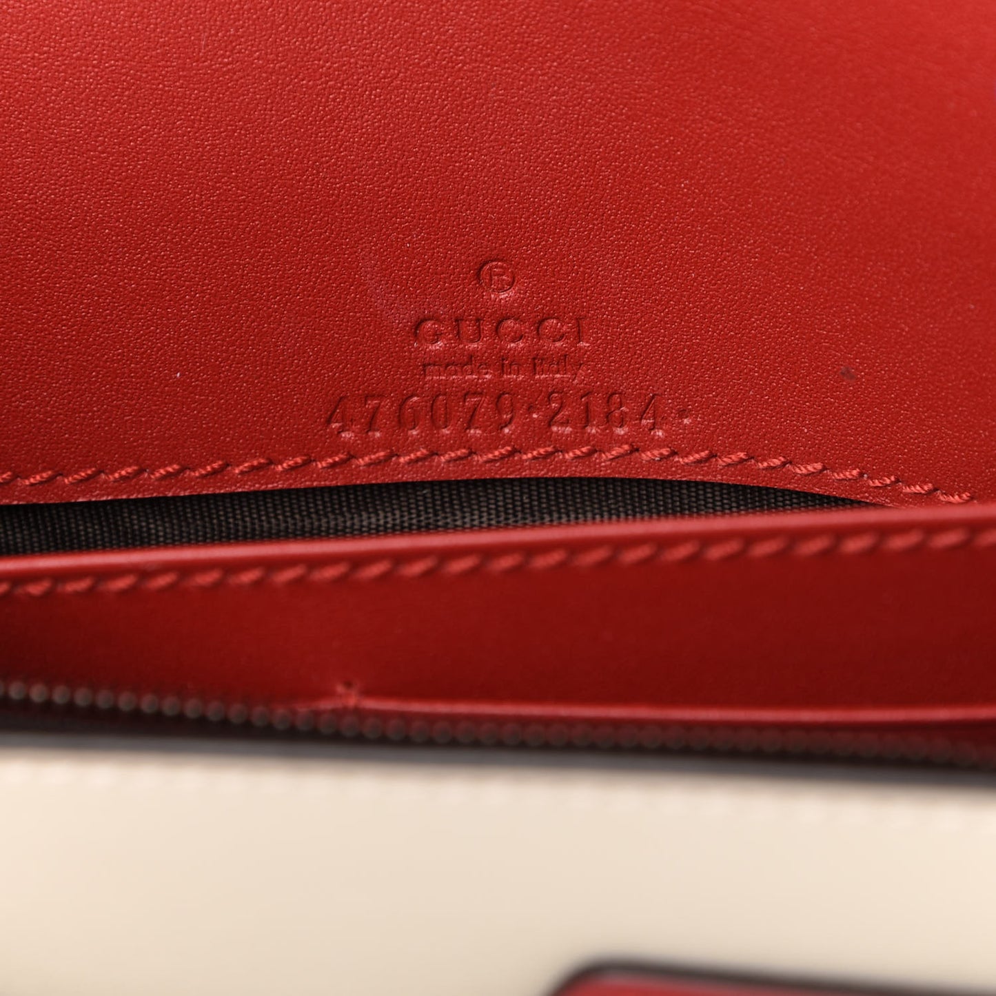 Calfskin Queen Margaret Chain Wallet Blue Agata Hibiscus Red Mystic White