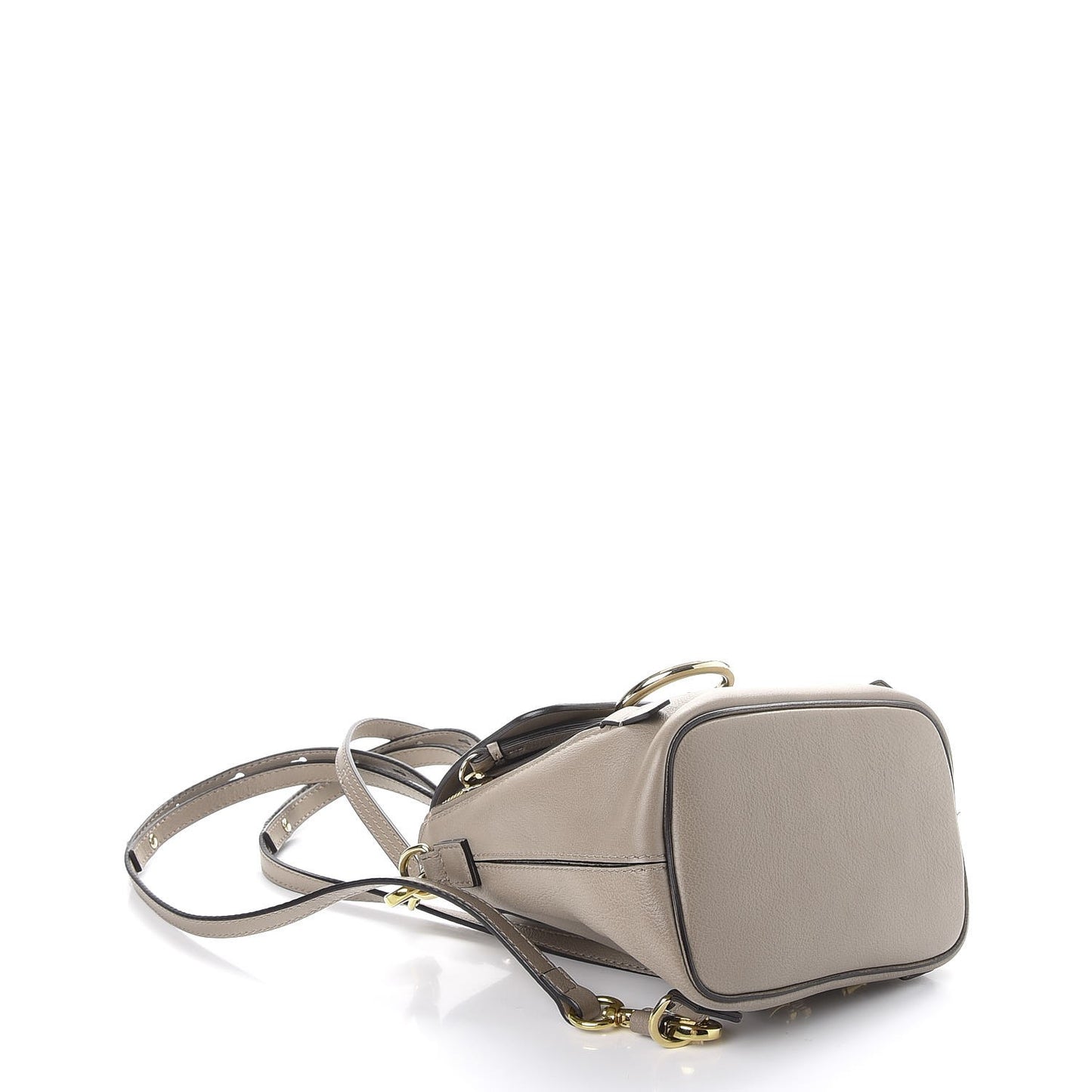 Suede Calfskin Mini Faye Backpack Motty Grey