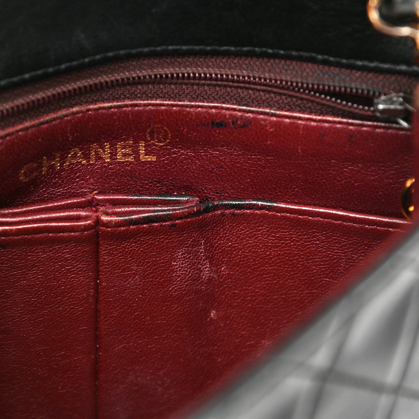 Lambskin Quilted Small Single Flap Black