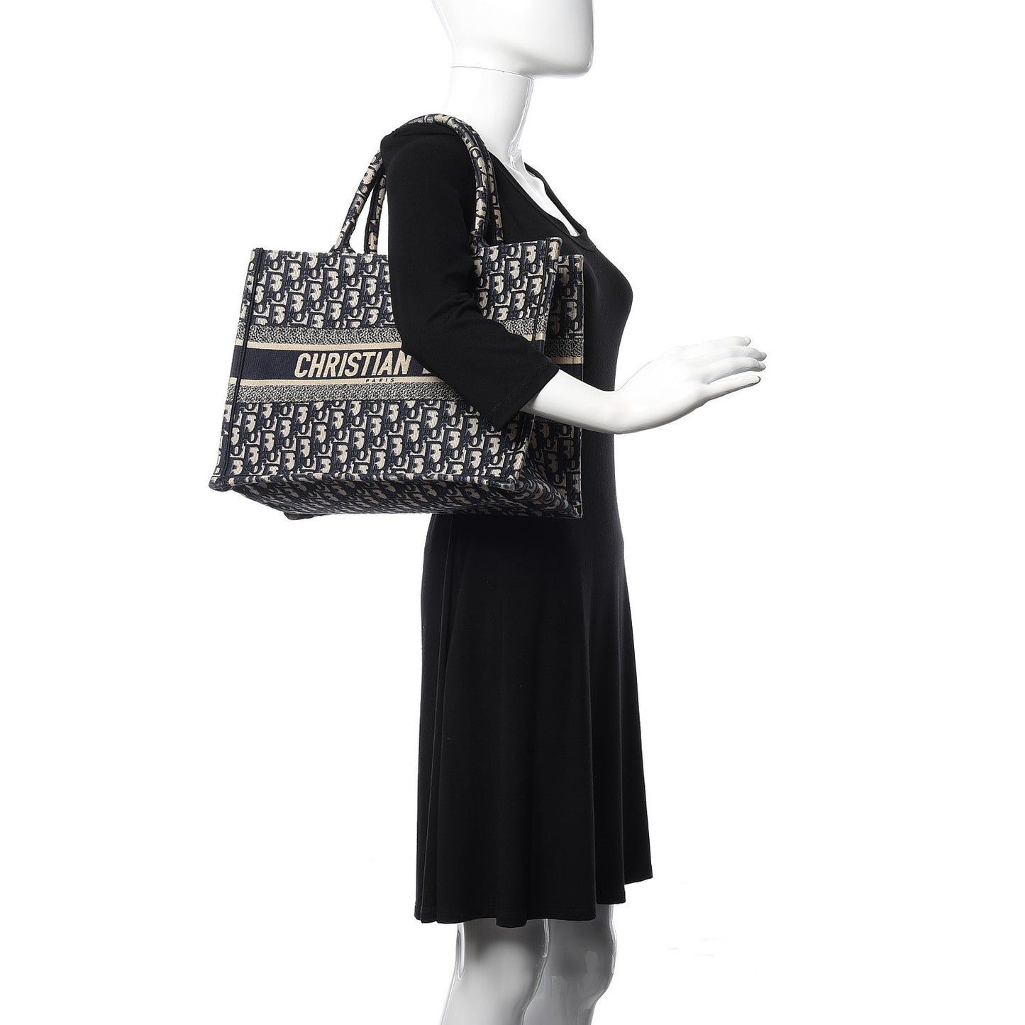 Oblique Medium Book Tote Blue Multicolor