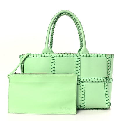 Bottega Veneta Nappa Maxi Intrecciato Overlock Stitched Small Arco Tote Wasabi Parakeet 1 of 11