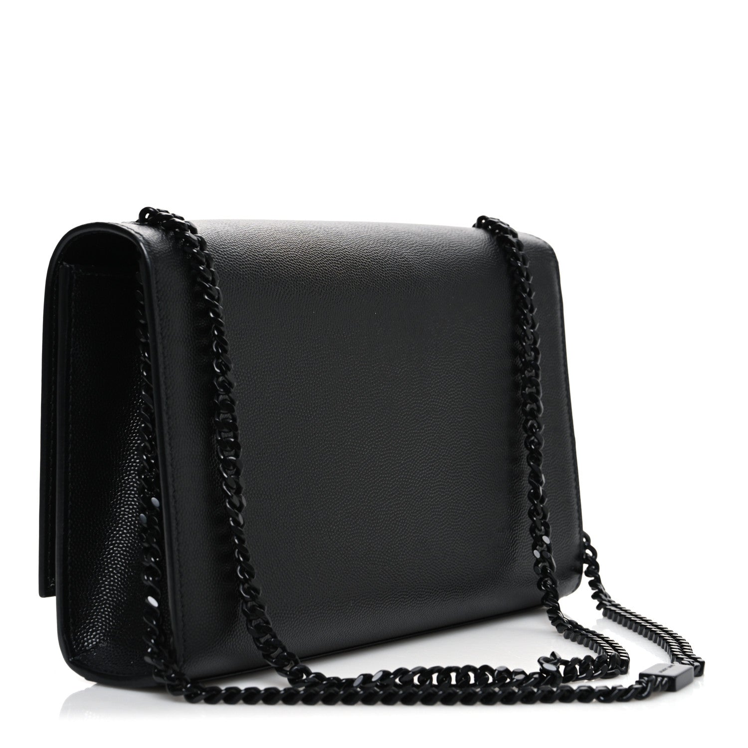 Saint Laurent Grain De Poudre Medium Classic Monogram Monochrome Kate Satchel Black 3 of 10